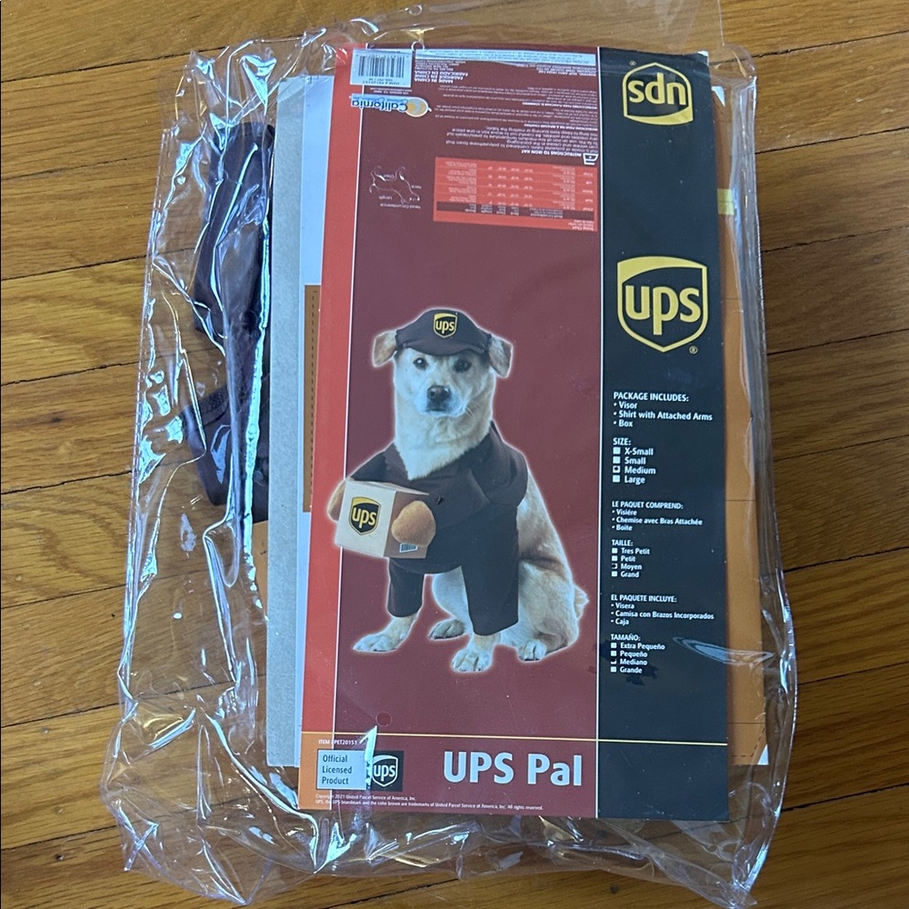Funny UPS Dog Costume | UPS Pal Courier Outfit Size medium